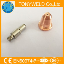 plasma cutting consumable nozzle and electrode S45